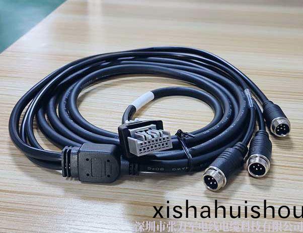 汽車診(zhen)斷工控連(lian)接線/定製 耑(duan)子/m1航空頭4p