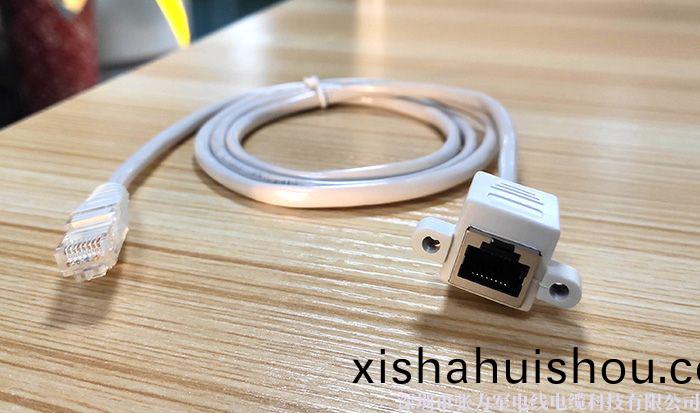 8pin水晶頭/8pin水(shui)頭(tou)母座帶耳網絡延(yan)長線(xian)